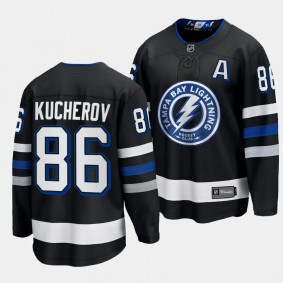 Tampa Bay Lightning Nikita Kucherov 2023-24 Alternate Black Premier Breakaway Jersey Men's