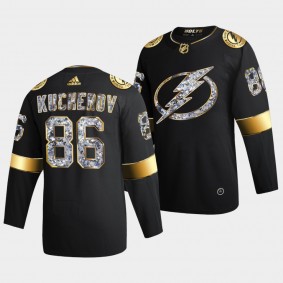 Tampa Bay Lightning Nikita Kucherov 2022 Stanley Cup Playoffs #86 Black Jersey Diamond Edition