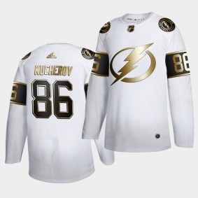 Nikita Kucherov #86 Lightning Golden Edition White Authentic Jersey