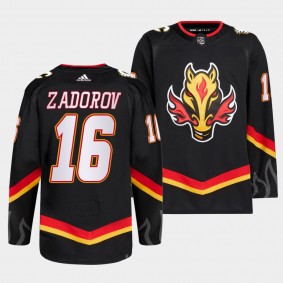 Calgary Flames 2022-23 Blasty Alternate Nikita Zadorov #16 Black Jersey Primegreen