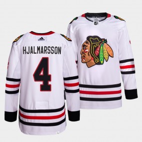 Niklas Hjalmarsson Blackhawks 4 Legacy Night White Jersey #4 Away