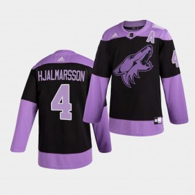 Arizona Coyotes Niklas Hjalmarsson HockeyFightsCancer Jersey Purple Authentic