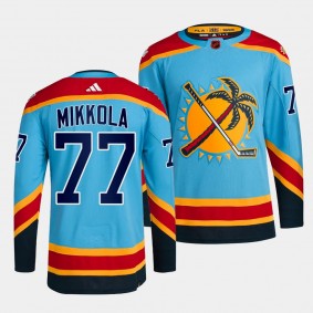 Niko Mikkola Florida Panthers Reverse Retro 2.0 Blue #77 Authentic Pro Primegreen Jersey Men's