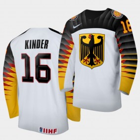 Germany Nino Kinder 2020 IIHF World Junior Ice Hockey White Home Jersey