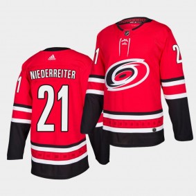 Nino Niederreiter #21 Hurricanes 2018 Home Men's Jersey