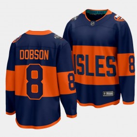 New York Islanders Noah Dobson 2024 NHL Stadium Series Navy Breakaway Player Jersey Men's