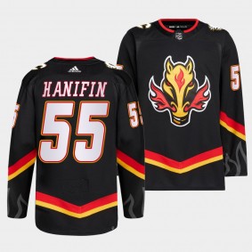 Calgary Flames 2022-23 Blasty Alternate Noah Hanifin #55 Black Jersey Primegreen