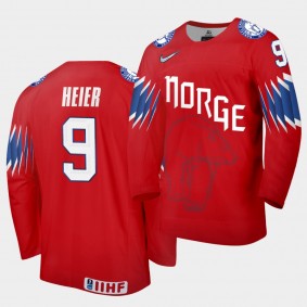 Andreas Heier Norway Team 2021 IIHF World Championship Limited Red Jersey