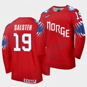 Eirik Salsten Norway Team 2021 IIHF World Championship Limited Red Jersey