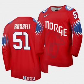 Mats Rosseli Olsen Norway Team 2021 IIHF World Championship Limited Red Jersey