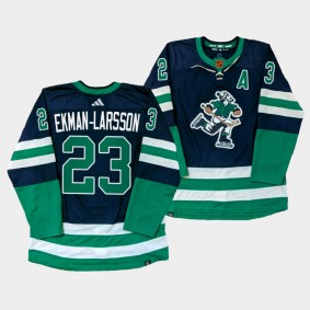 Vancouver Canucks 2022-23 Reverse Retro Oliver Ekman-Larsson #23 Navy Jersey PrimeGreen