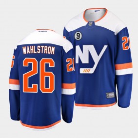 Oliver Wahlstrom New York Islanders No.9 patch Blue Honor Clark Gillies Jersey