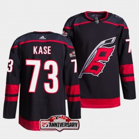 Ondrej Kase #73 Carolina Hurricanes 2022-23 Authentic Home Black Jersey 25th Anniversary