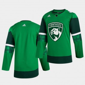 Panthers 2020 St. Patrick's Day Green Authentic Team Jersey