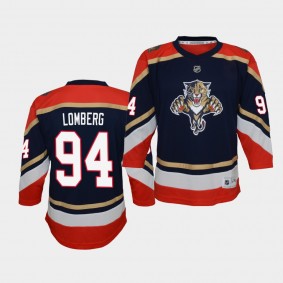 Ryan Lomberg Florida Panthers 2021 Reverse Retro Navy Replica Youth Jersey