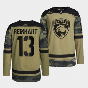 Florida Panthers 13 Sam Reinhart Practice Camo Jersey Military Appreciation