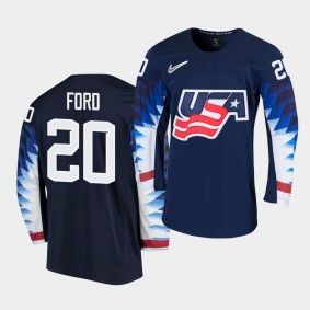 Parker Ford 2020 IIHF World Junior Championship #20 Black Jersey