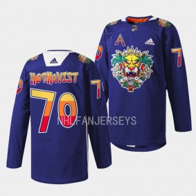 Florida Panthers 2023 Vamos Gatos Patric Hornqvist #70 Navy Jersey Warmups