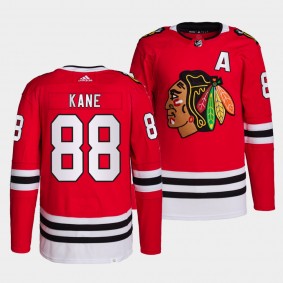 Patrick Kane #88 Blackhawks Home Red Jersey 2021-22 Primegreen Authentic