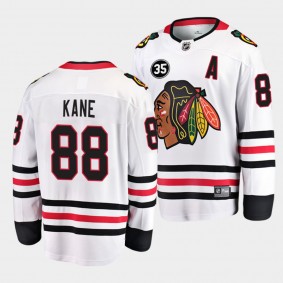 Patrick Kane Chicago Blackhawks 35 Patch Honor Tony Esposito White Away Men Jersey