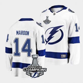 2021 Stanley Cup Champions Tampa Bay Lightning Patrick Maroon White Away 14 Jersey