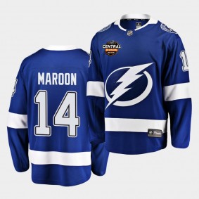 Tampa Bay Lightning Patrick Maroon 2021 Central Division Patch Blue Jersey Home