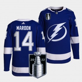 Patrick Maroon #14 Lightning Authentic Pro Blue Jersey 2022 Stanley Cup Playoffs