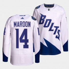 Lightning 2022 Stadium Series Patrick Maroon #14 White Jersey Primegreen Authentic