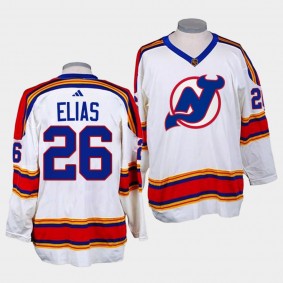 Patrik Elias New Jersey Devils Reverse Retro 2.0 2022-23 White Replica Jersey