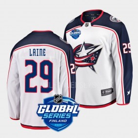 Patrik Laine Columbus Blue Jackets 2022 NHL Global Series White Away Jersey Men's