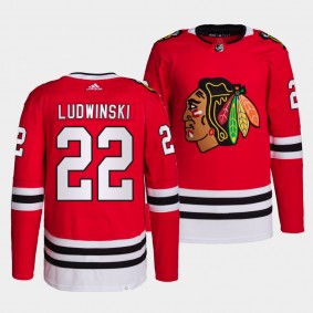 Chicago Blackhawks Paul Ludwinski 2022 NHL Draft Red Authentic Primegreen Jersey Home