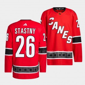 Paul Stastny Carolina Hurricanes 2022 Reverse Retro 2.0 Red #26 Authentic Primegreen Jersey Men's