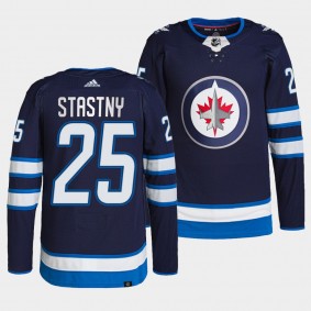 Paul Stastny Jets Authentic Pro Navy Jersey #25 Home