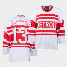 Pavel Datsyuk #13 Detroit Red Wings Retro Vintage White Jersey