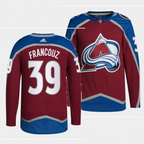 Pavel Francouz #39 Avalanche Home Burgundy Jersey 2021-22 Primegreen Authentic