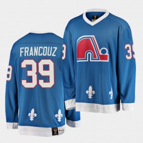 Pavel Francouz Quebec Nordiques Vintage Heritage Blue Jersey