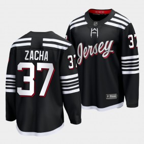 Pavel Zacha New Jersey Devils 2022 Alternate Black Premier Jersey Men