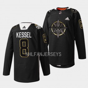 Vegas Golden Knights 2023 Black History Night Phil Kessel #8 Black Jersey Warmups