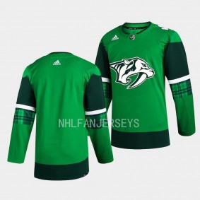 Nashville Predators 2023 St. Patricks Day Primegreen Authentic Green Jersey Men