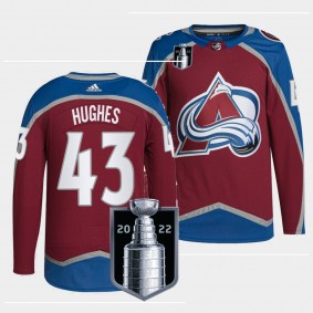 Vancouver Canucks 2022 Stanley Cup Playoffs Quinn Hughes #43 Burgundy Jersey Authentic Pro