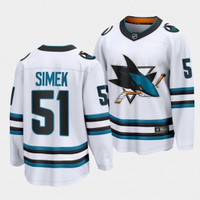 Radim Simek San Jose Sharks 2022-23 Away White The Evolve Jersey Men's