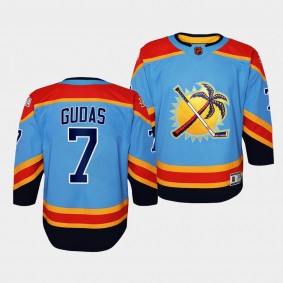 Florida Panthers Radko Gudas 2022 Special Edition 2.0 Blue #7 Youth Jersey Retro