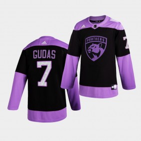 Florida Panthers Radko Gudas HockeyFightsCancer Jersey Purple Authentic