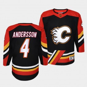 Calgary Flames Rasmus Andersson 2022 Special Edition 2.0 Black #4 Youth Jersey Retro