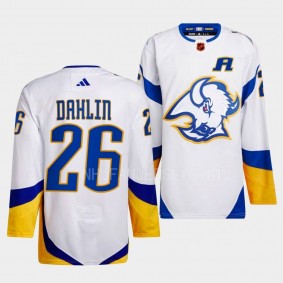 Reverse Retro 2.0 Buffalo Sabres Rasmus Dahlin #26 White Authentic Primegreen Jersey 2022