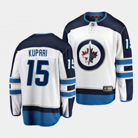 Winnipeg Jets Rasmus Kupari Away White Breakaway Player Jersey Men's