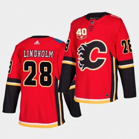 Elias Lindholm #28 Flames 40th Anniversary 2019-20 Third Men's Jersey