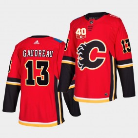 Johnny Gaudreau #13 Flames 40th Anniversary 2019-20 Third Men's Jersey