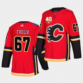 Michael Frolik #67 Flames 40th Anniversary 2019-20 Third Men's Jersey