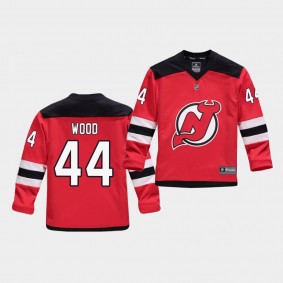 Youth Jersey Miles Wood #44 New Jersey Devils Replica Player Home Devils